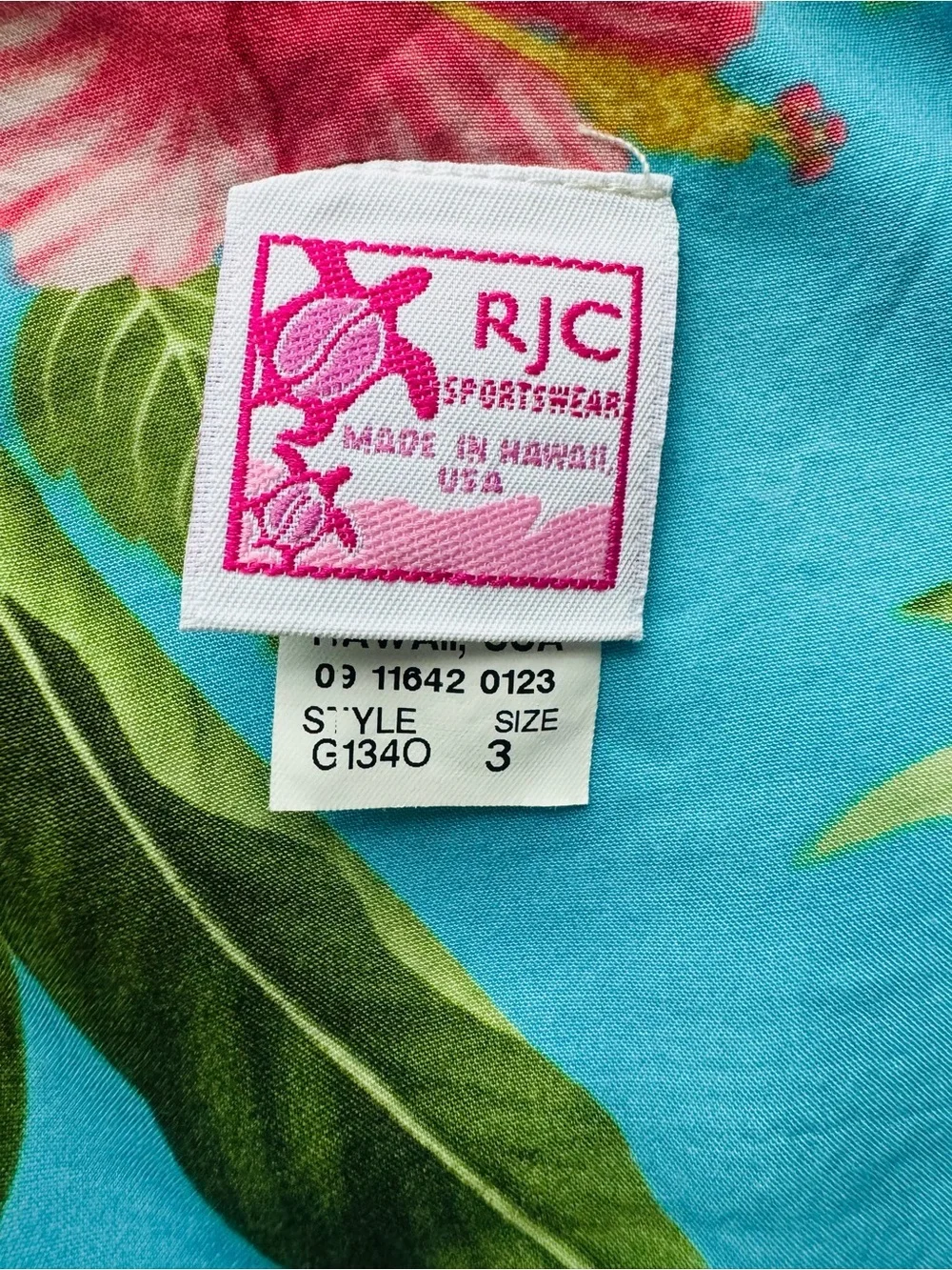 Girl’s Turquoise Tropical Hawaiian Floral Sundress Size 3